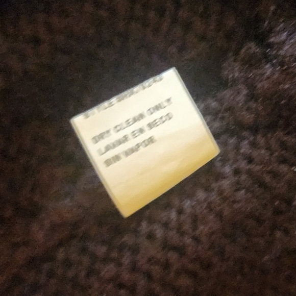 🔖Final Sale! Hendi Brown Asymmetrical Long Duster Sweater Vest with Fur Trim - Picture 16 of 16